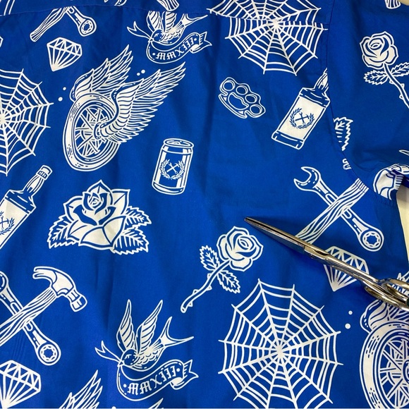 Dixxon Flannel Co The Blue Party Boy Party Shirt Button Up Size 4X - Picture 13 of 13